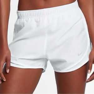 Womens Nike Tempo lined Running Shorts White/White/White/Wolf Grey